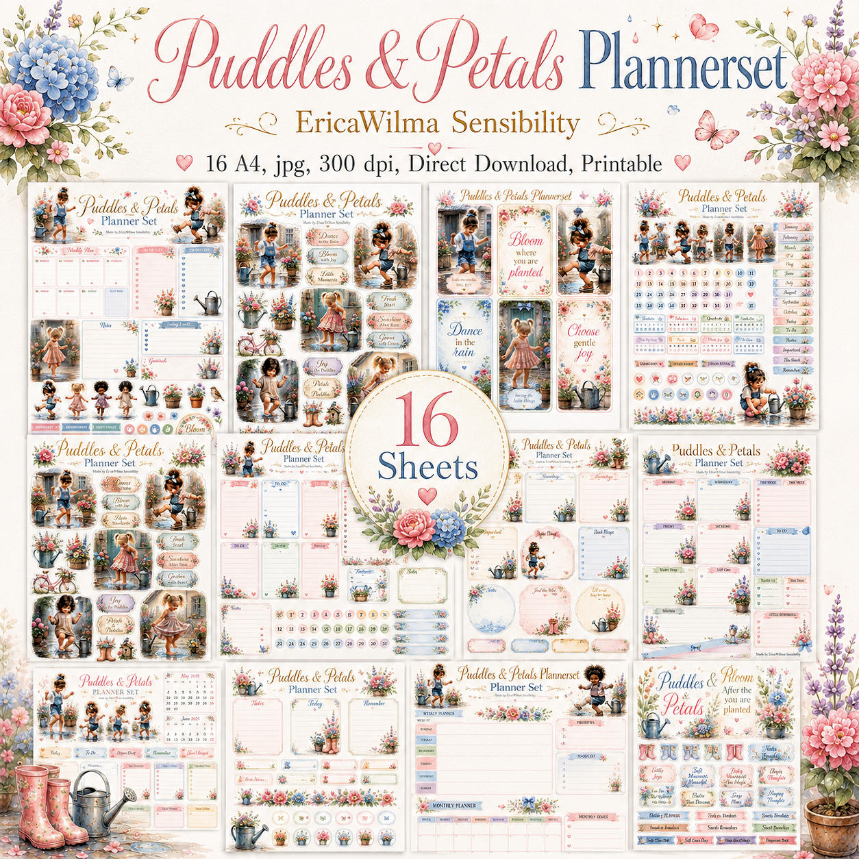 (image for) EW AI Plannerset Puddles and Petals 2026